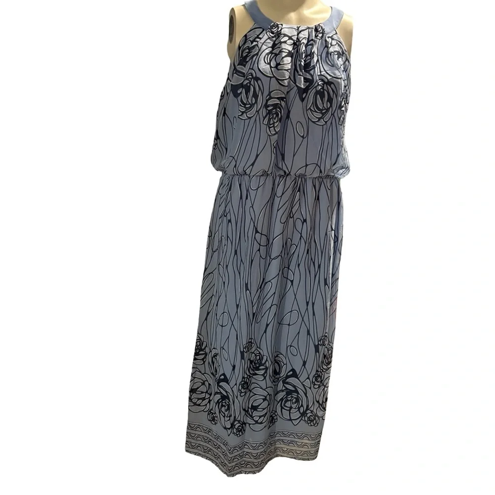 size 16 Robbie Bee Black and White Floral Maxi Dress NWT - Picture 1 of 11